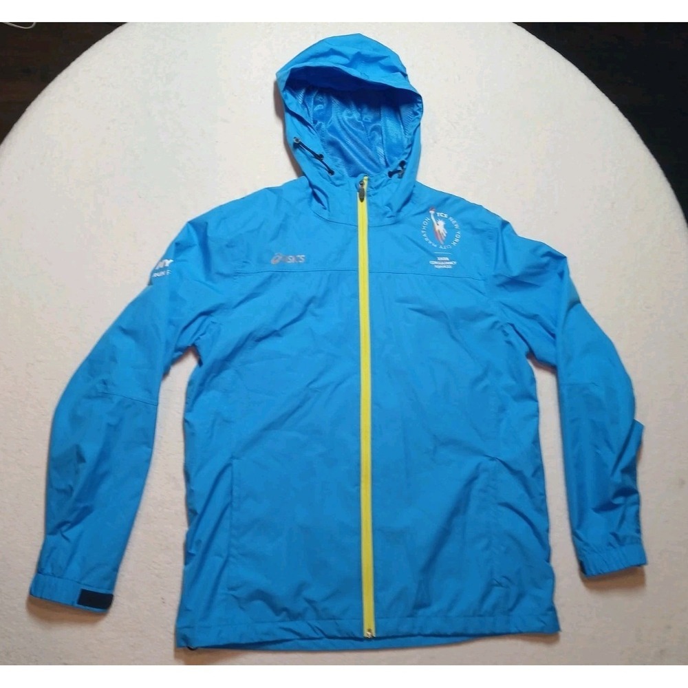 TCS New York City Marathon Jacket‎ Size Small Blue Asics Lightweight Running Zip